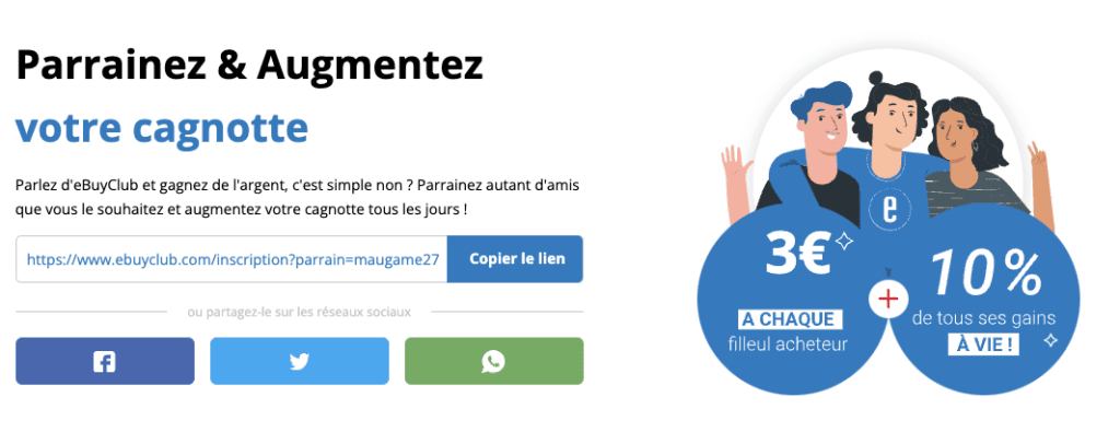 site ebuyclub code parrainage programme parrainage