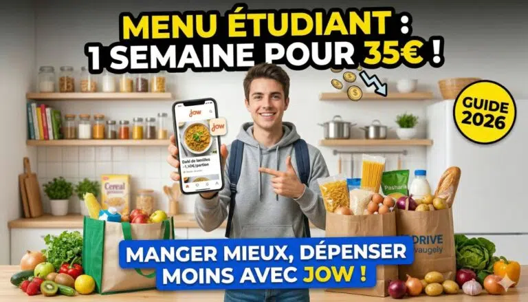 menu étudiant 35euros jow